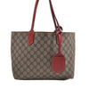 Pre-Order GUCCI GG Supreme Monogram Medium Reversible Tote Beige Red