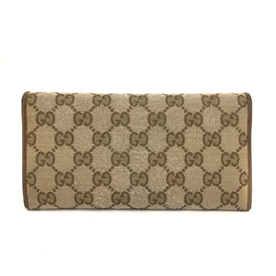 Gucci Brown & Beige Dollar GG Women's Wallet