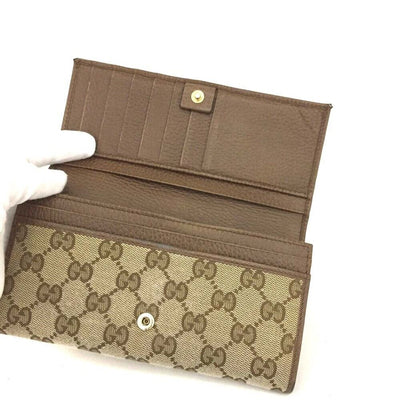 Gucci Brown & Beige Dollar GG Women's Wallet