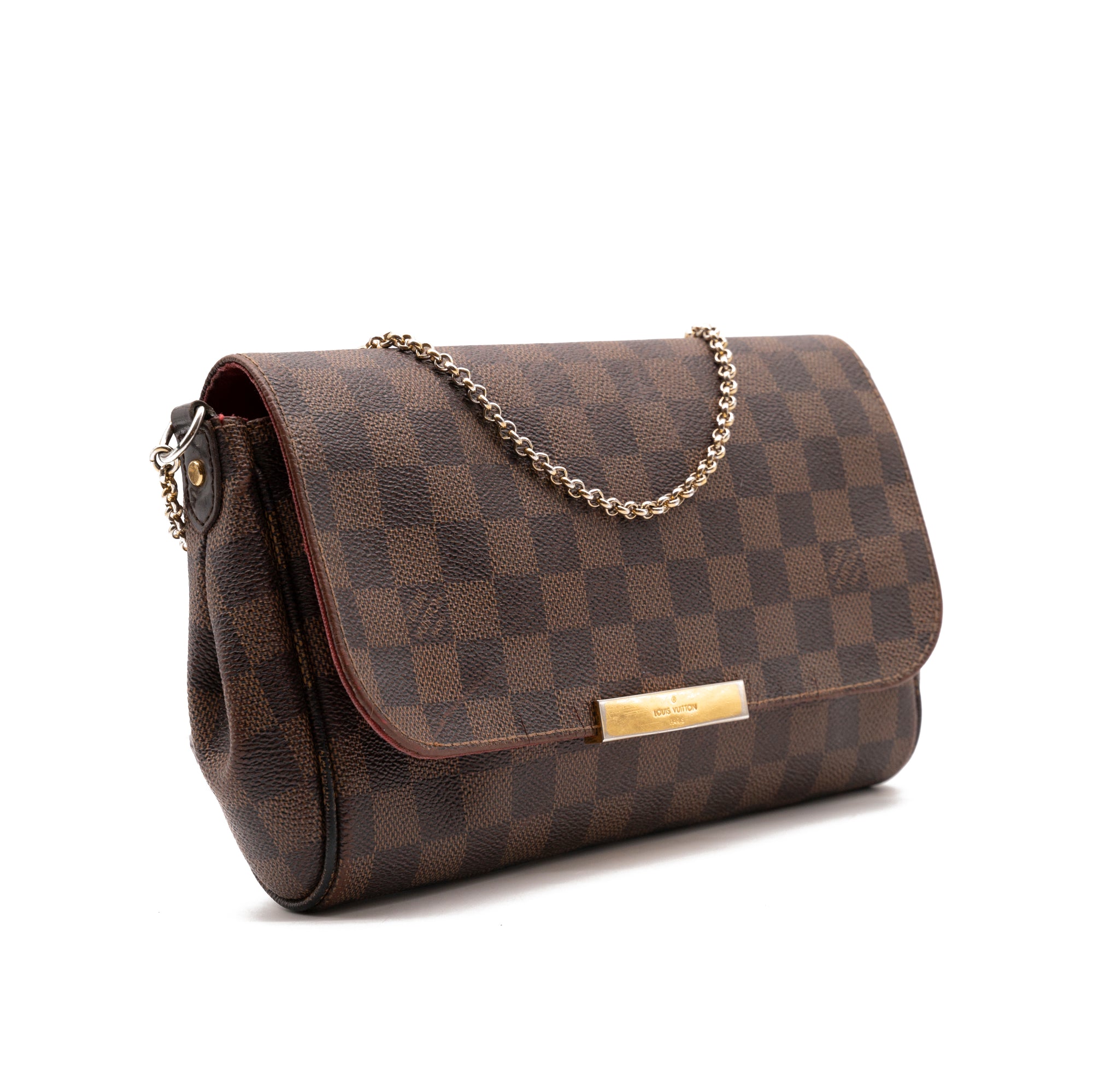 Gorgeous Authentic Louis Vuitton Damier Ebene Favorite PM Crossbody Bag