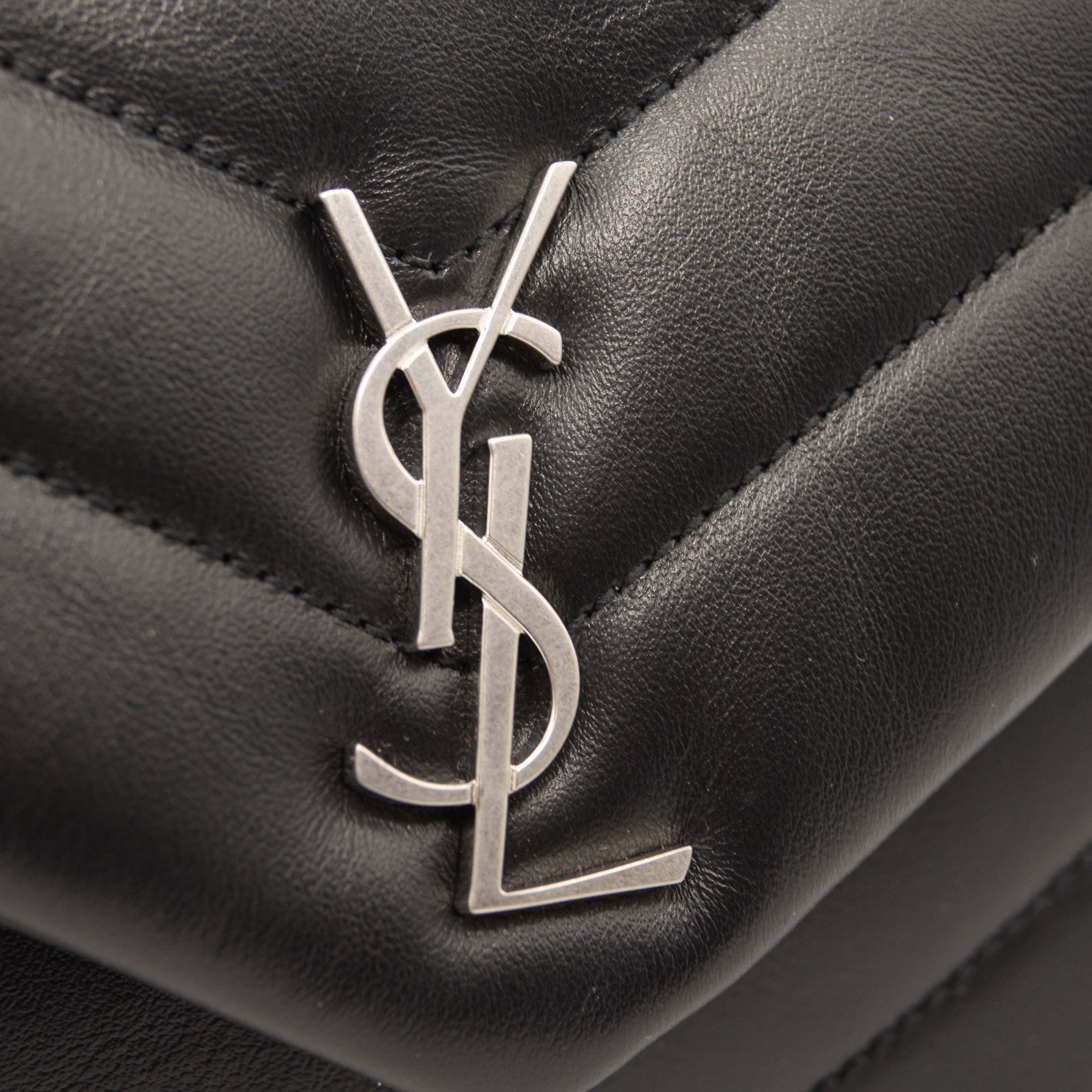 Saint Laurent Quilted Logo-Plaque Shoulder Bag