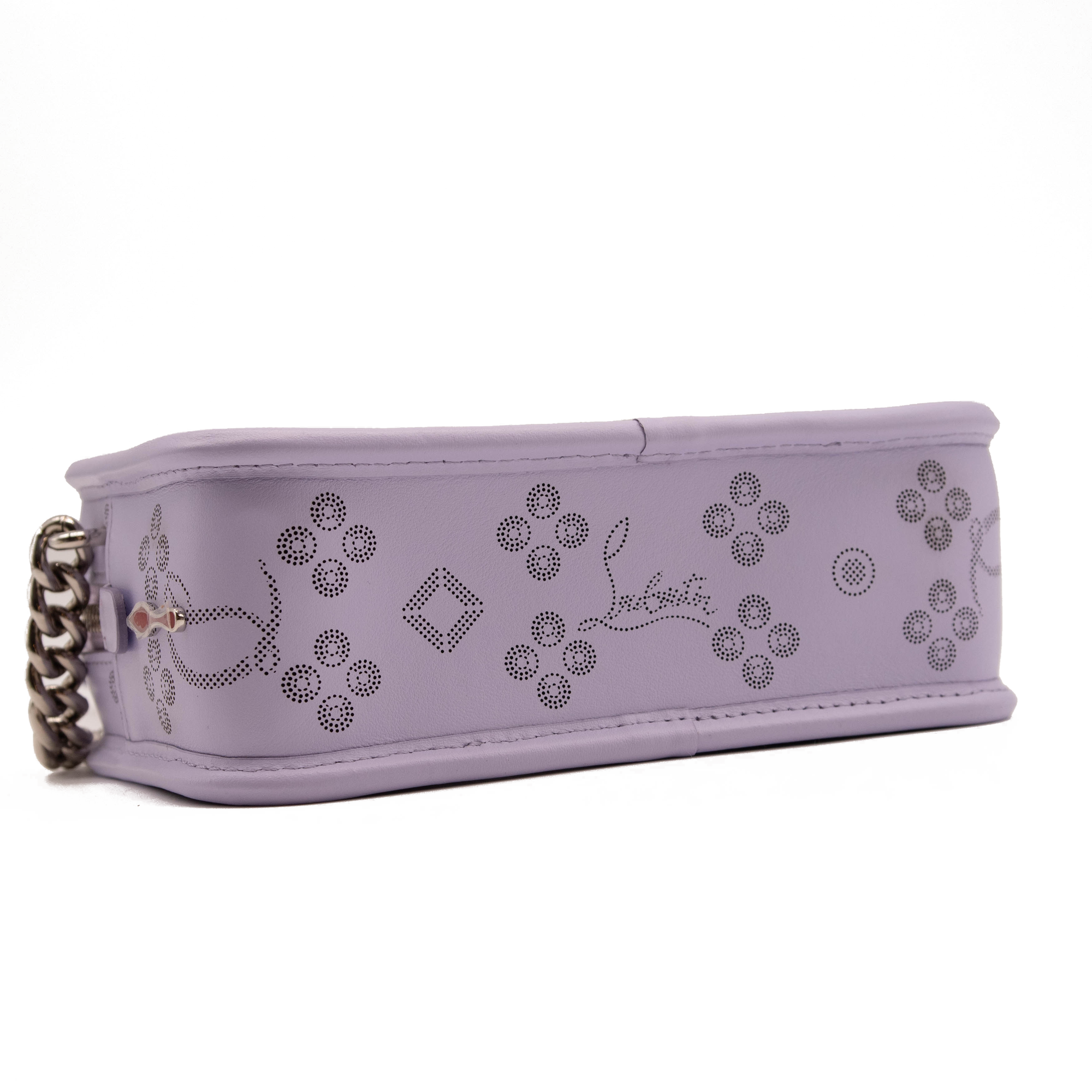 Loubila Perforated Leather Clutch in Purple - Christian Louboutin