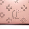 NEW Christian Louboutin Loubila Loubinthesky Laser Perforated Leather Pouch Pink