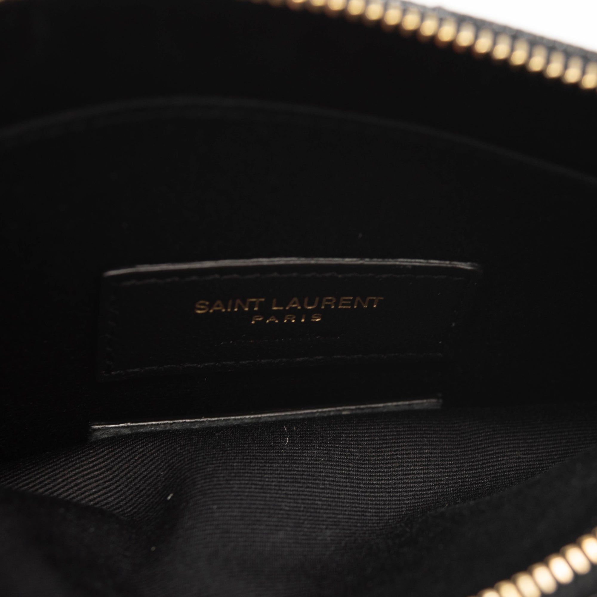 Saint Laurent large zip bill pouch wristlet clutch