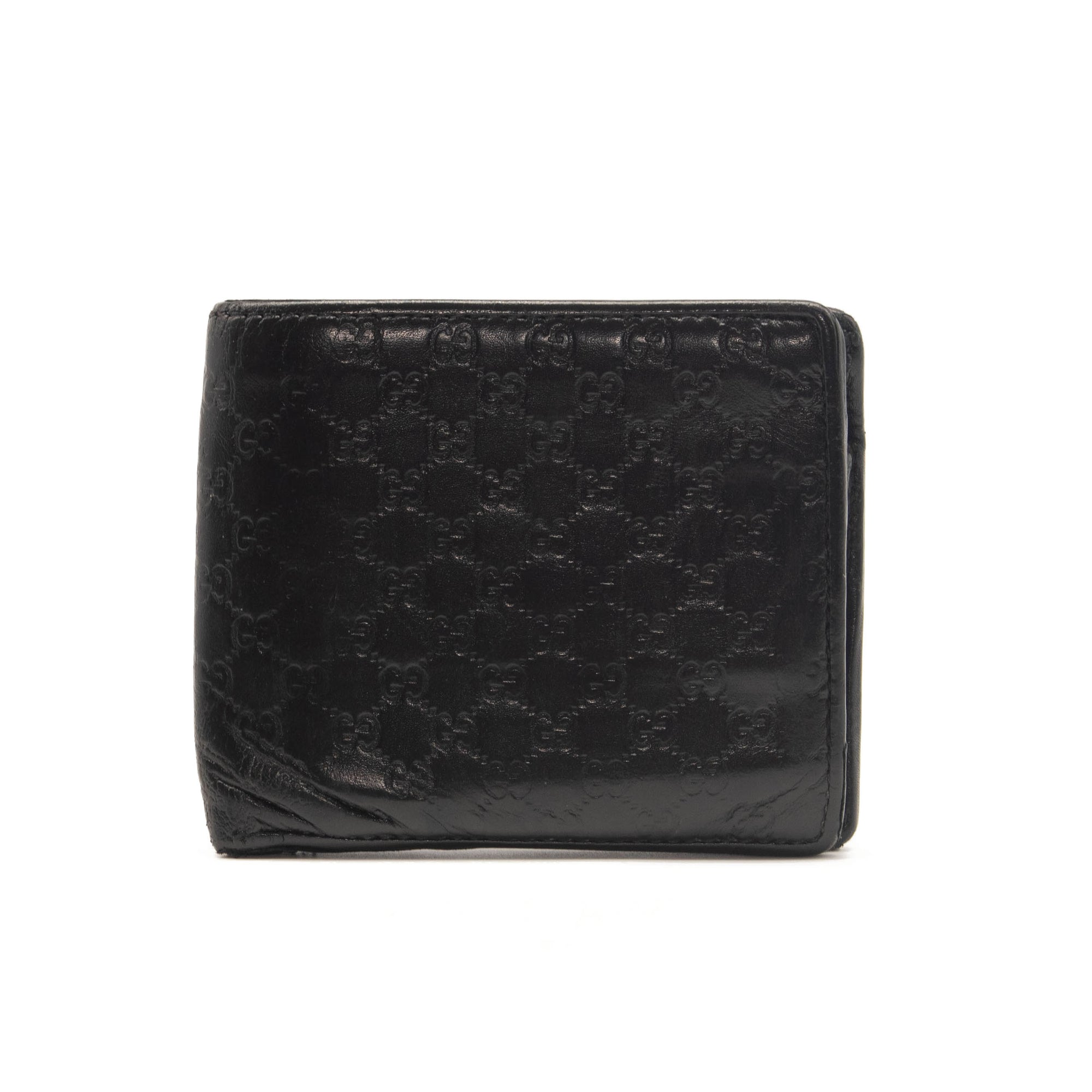 GUCCI Men's Microguccissima GG Logo Leather Coin Wallet Black