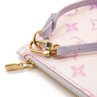 Louis Vuitton Sunrise Pastel Khaki Spring in the City Neverfull Pouch