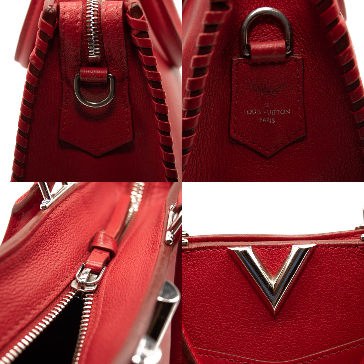 Louis Vuitton Black Monogram Cuir Plume Very Zipped Tote MM Bag