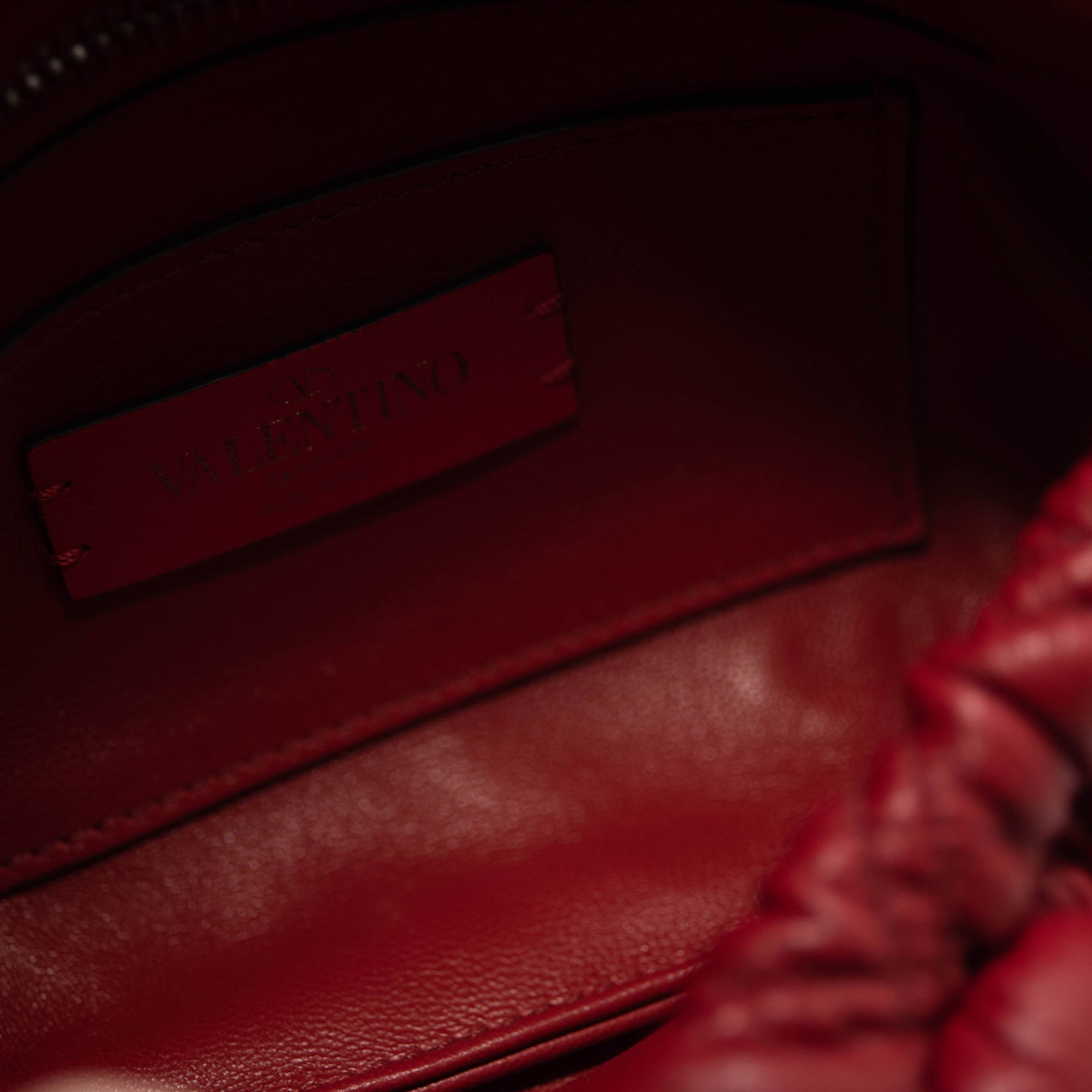 Valentino Red Quilted Leather Spikeme Shoulder Bag at FORZIERI