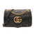 Gucci Calfskin Matelasse Studded Medium GG Marmont Shoulder Bag Black