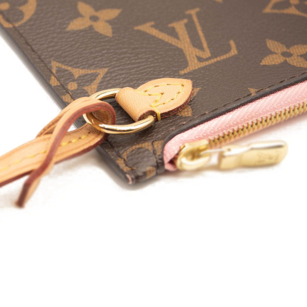 LOUIS VUITTON Monogram Neverfull MM GM Pochette Rose Ballerine 1240359