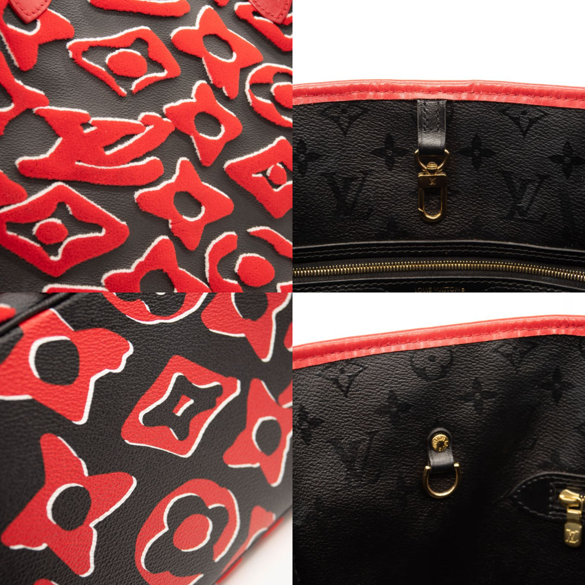 🔥NEW LOUIS VUITTON Neverfull MM Tote Bag Monogram Red ❤️ HOT GIFT- France