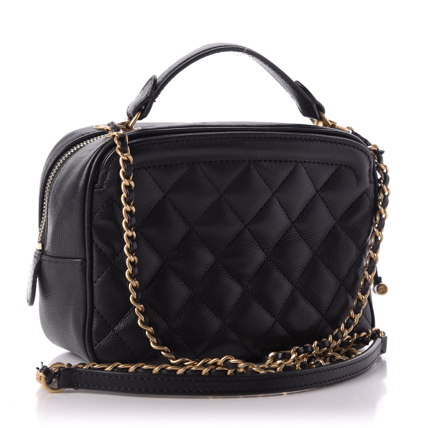 Chanel Classic Quilted Mini Square Flap Cc Logo Black Velvet Shoulder -  MyDesignerly