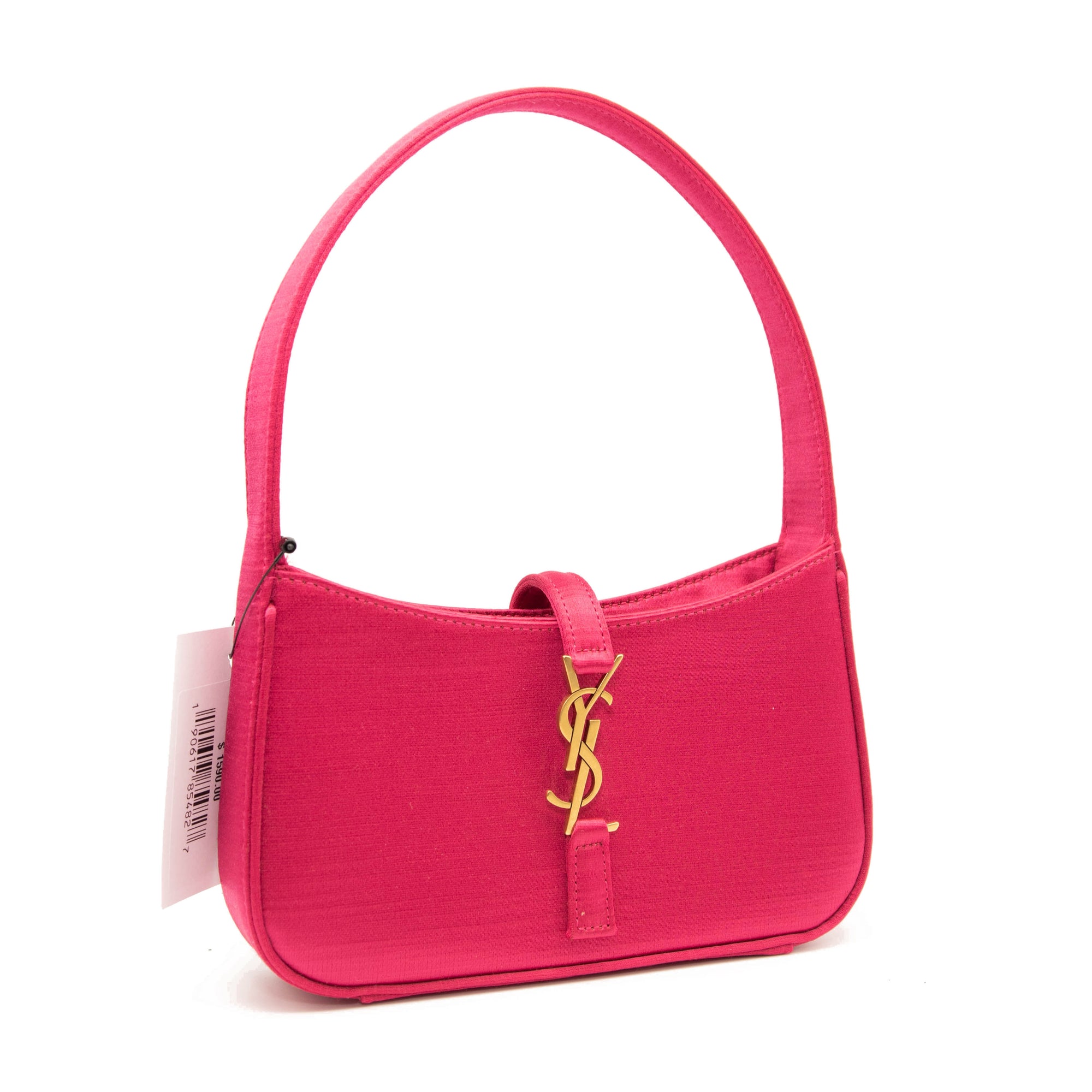 Saint Laurent Le 5 A 7 Mini Satin Hobo Bag in Red