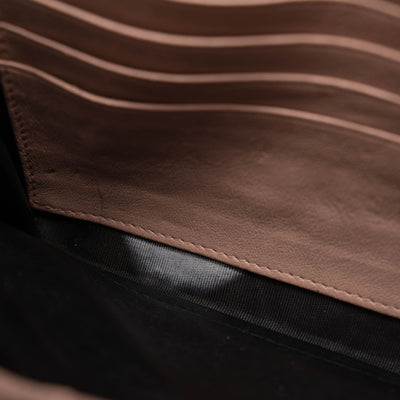 Saint Laurent Beige Tri Quilted Leather Monogram Envelope Shoulder