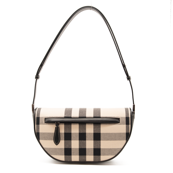 Burberry Olympia Vintage Check Shoulder Bag in White