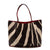 Christian Louboutin Large Cabarock Zebra Stripe Tote in Dark Brown