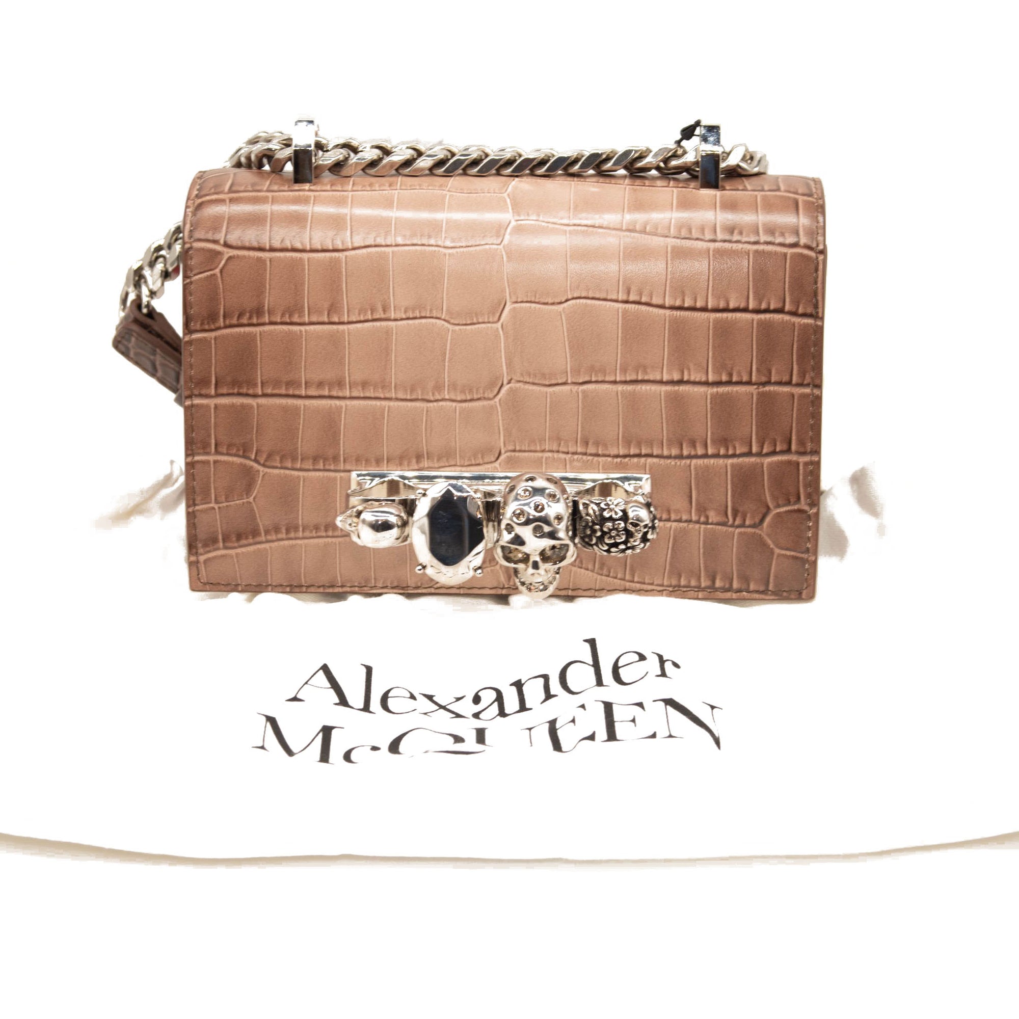 Alexander McQueen Mini Ombré Leather Satchel Light Pink - MyDesignerly