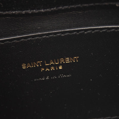 Saint Laurent Le 5 A 7 Mini In Satin Black Shoulder Bag