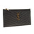 Saint Laurent Grain De Poudre Chevron Monogram Bill Pouch Black YSL