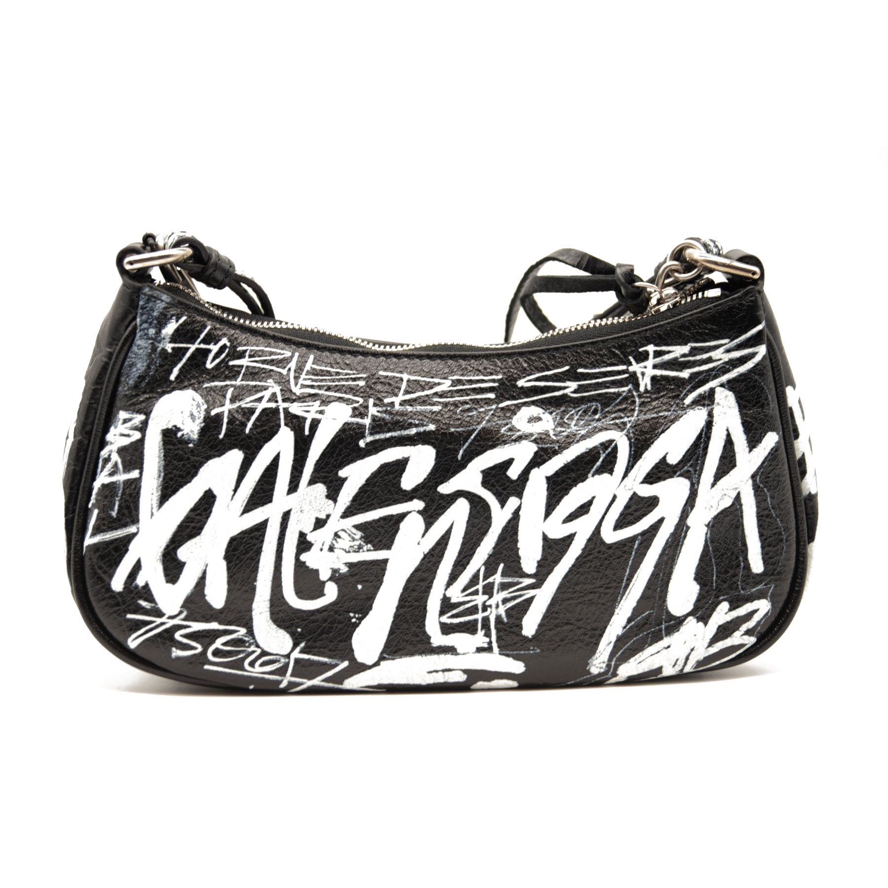 Balenciaga Mini Le Cagole Graffiti Crossbody Bag