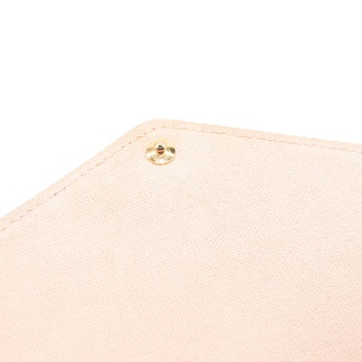 LOUIS VUITTON Louis Vuitton Pochette Weekend N60108 Damier Azur White Pink Gold  Hardware Chain Wallet Women's