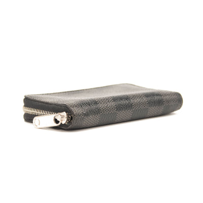 Louis Vuitton Damier Graphite Zippy Coin Wallet Zip Around Compact 861772