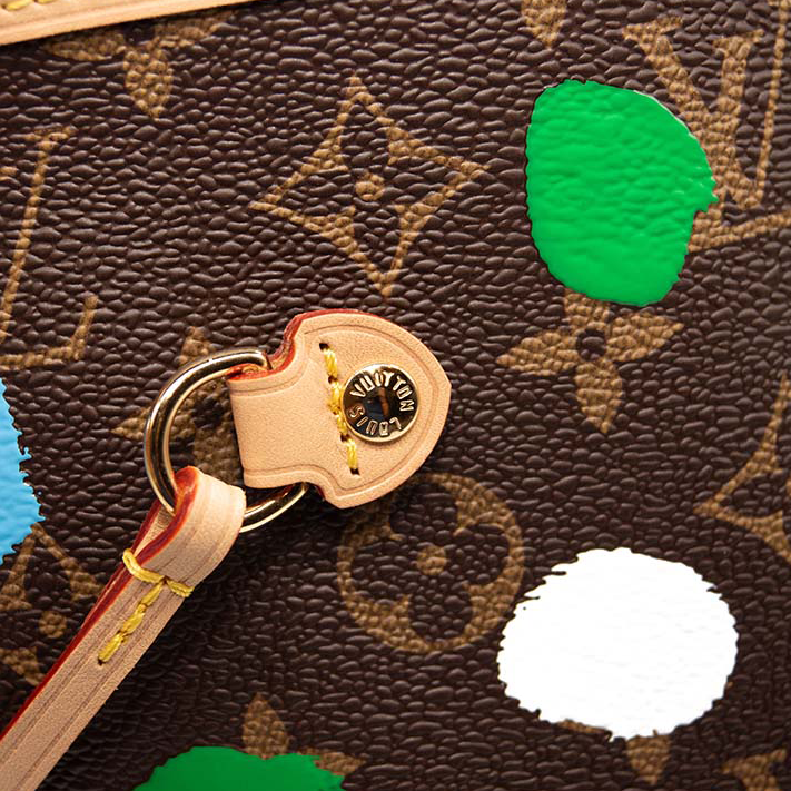 X YK Painted Dots Neverfull MM W/Wallet Monogram – Keeks Designer Handbags