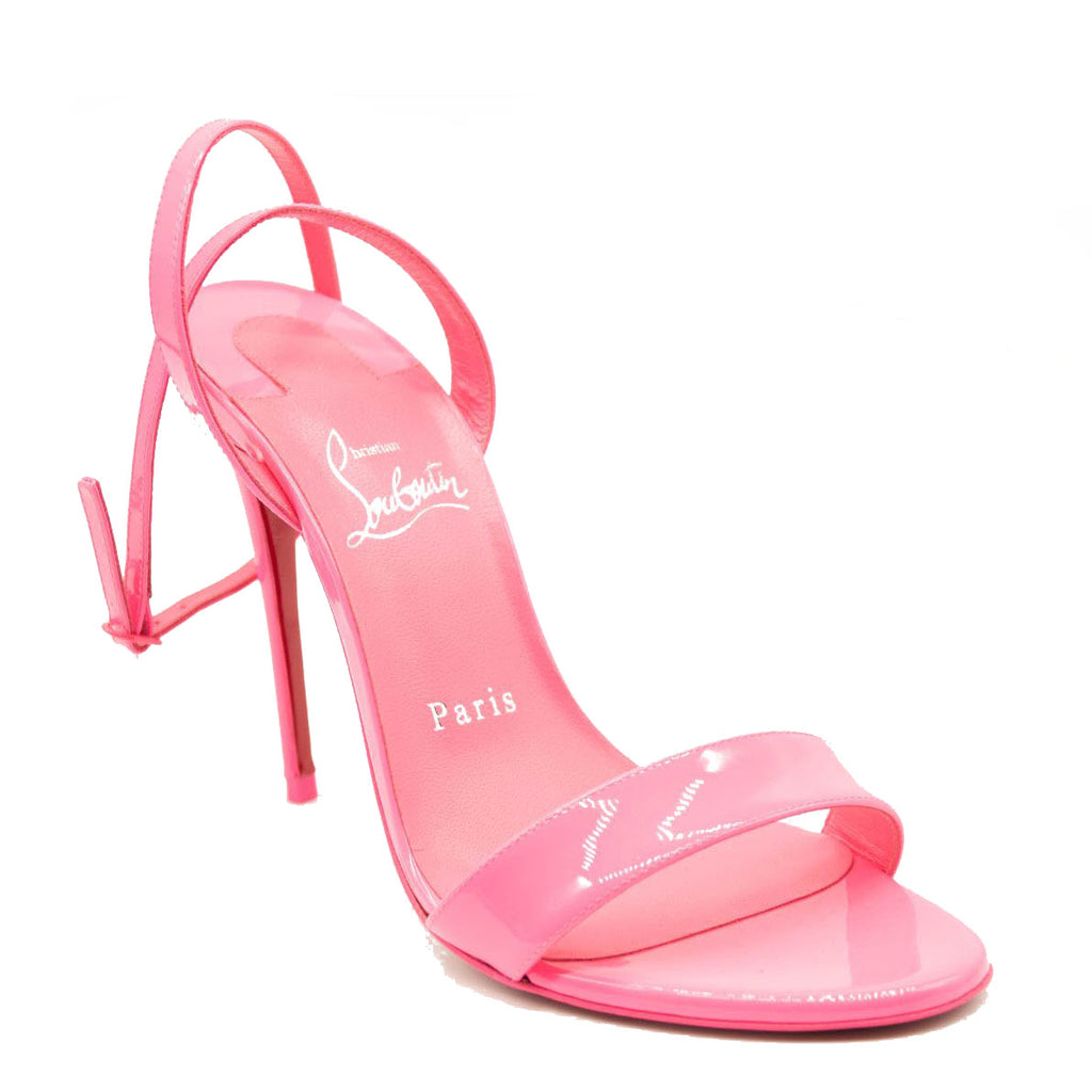 Loubigirl Patent Leather Sandals in Pink - Christian Louboutin