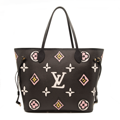 Louis Vuitton x UF Neverfull MM White in Tufted Canvas with Silver-tone - US