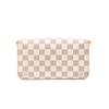 LOUIS VUITTON Damier Azur Pochette Felicie Chain Wallet Rose Ballerine