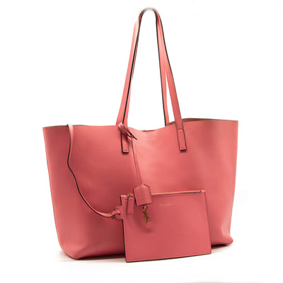 Saint Laurent Calfskin Large Shopping Tote Pink