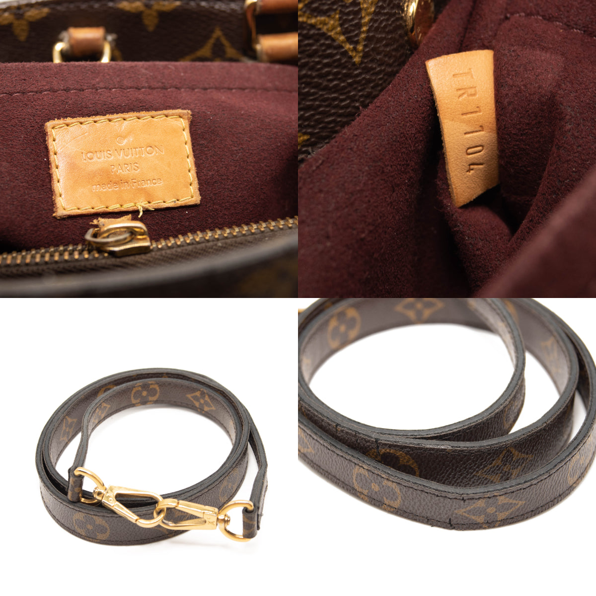 Louis+Vuitton+Montaigne+Top+Handle+Bag+MM+Brown+Canvas for sale online