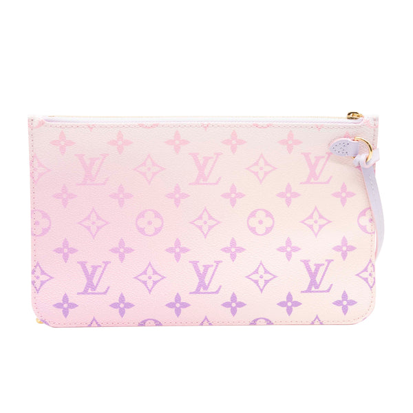 Louis Vuitton Sunrise Pastel Khaki Spring in the City Neverfull Pouch