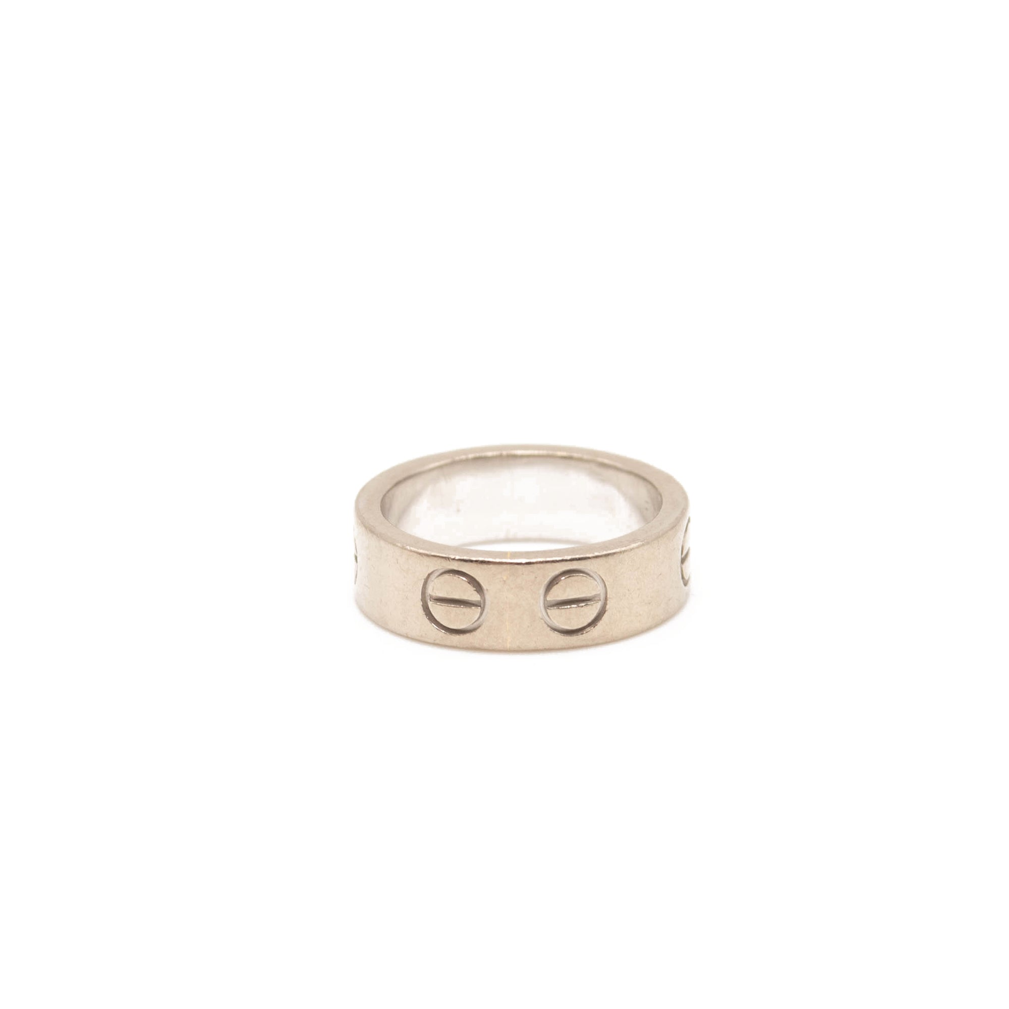 CARTIER 18K White Gold 5.5mm LOVE Ring US 5 MyDesignerly