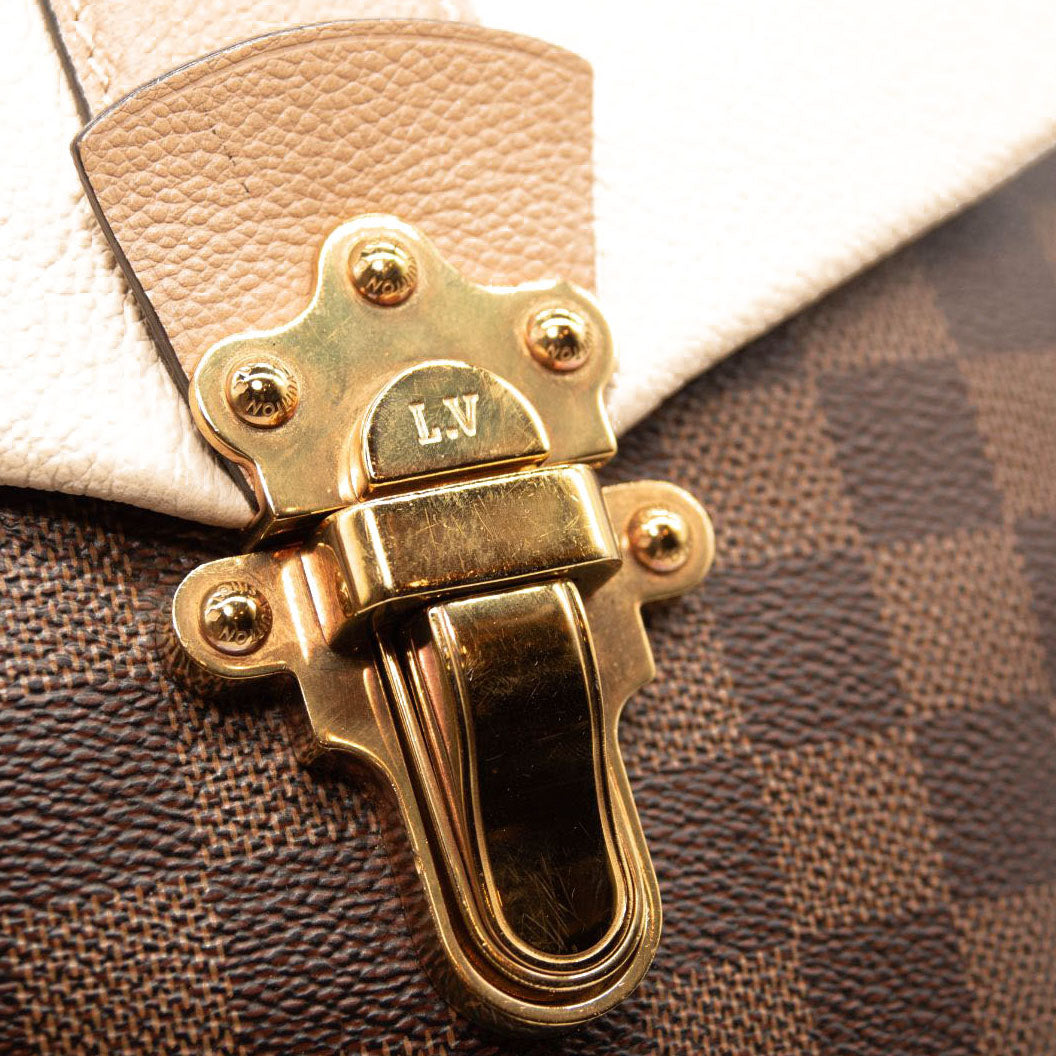Louis Vuitton Beige/Damier Ebene Canvas and Leather Clapton Backpack Louis  Vuitton