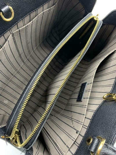 Louis Vuitton Montaigne Black Monogram Empreinte Leather Shoulder Bag ...