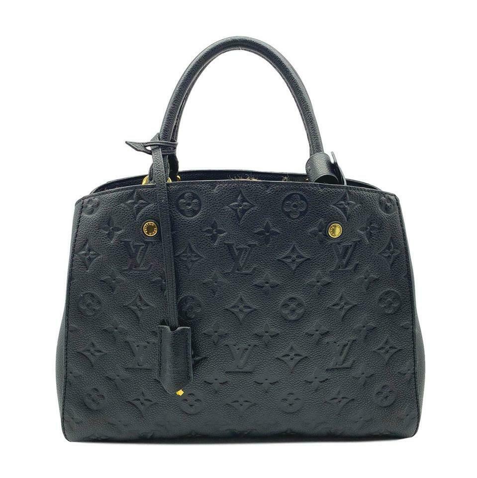 Louis Vuitton Black Monogram Empreinte Leather V MM Tote Bag