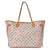 Louis Vuitton Neverfull Damier Azur Tahitienne Mm White Cotton Canvas Tote