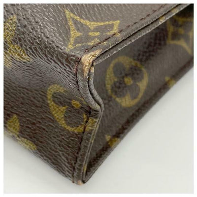 Louis Vuitton Poche Monogram Toilette 26 Travel Brown Canvas Clutch