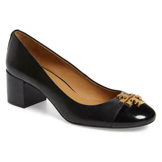 Tory Burch Black Everly Cap Toe Pumps