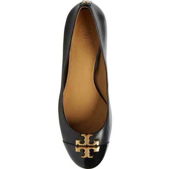 Tory Burch Black Everly Cap Toe Pumps