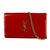 Saint Laurent Monogram Kate Chain Wallet Medium Envelope Red Patent Leather Cross Body Bag