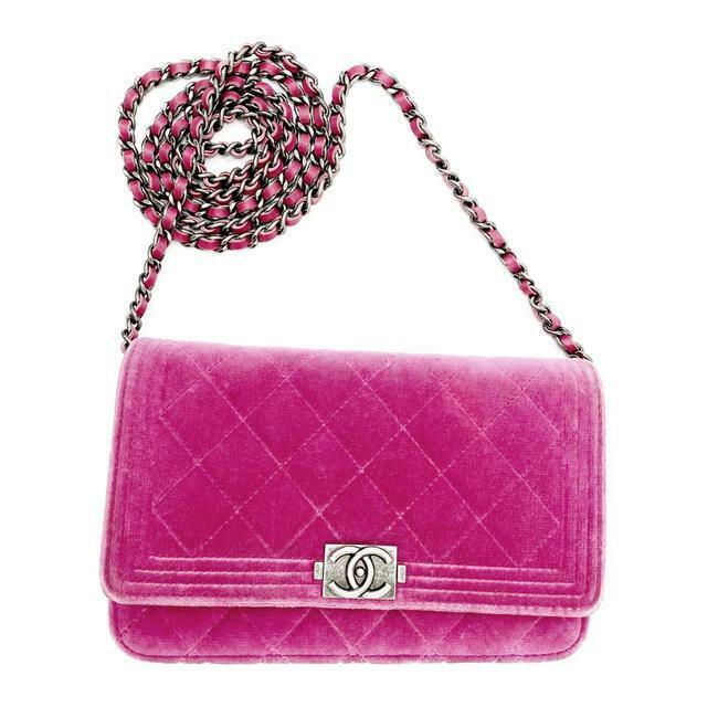Need this bag in my life Hot pink velvet Chanel  Bags Kate spade  crossbody Pink velvet