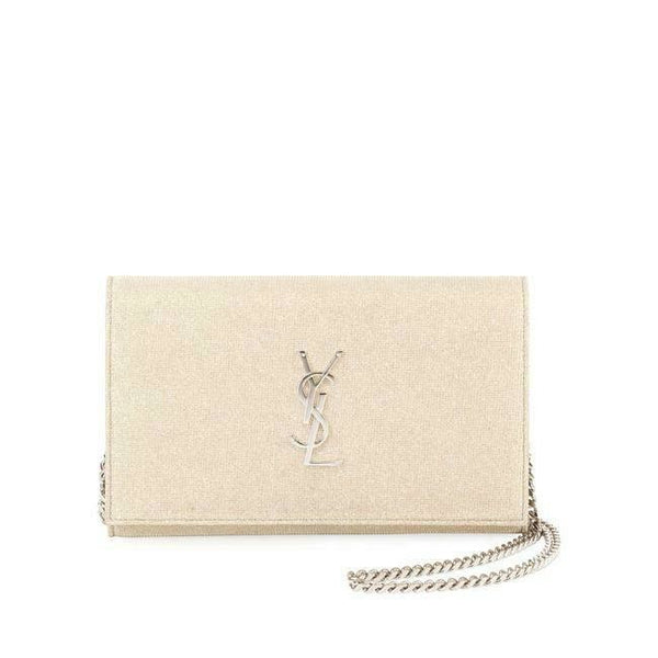 Saint Laurent Monogram Kate Chain Wallet Medium WOC Sparkle Gold -  MyDesignerly