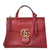 Gucci GG Marmont Top Handle Calfskin Small Red Leather Shoulder Bag