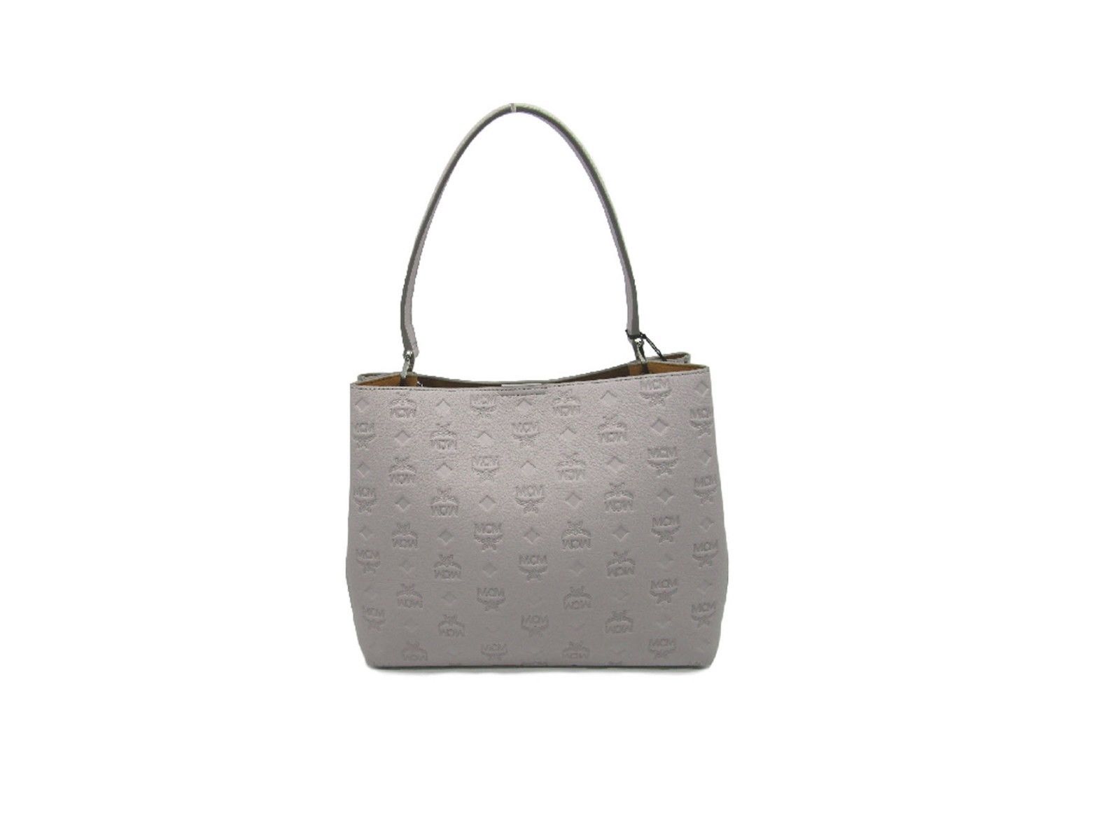 MCM Sara Convertible Motty Gray Leather Hobo Bag MyDesignerly