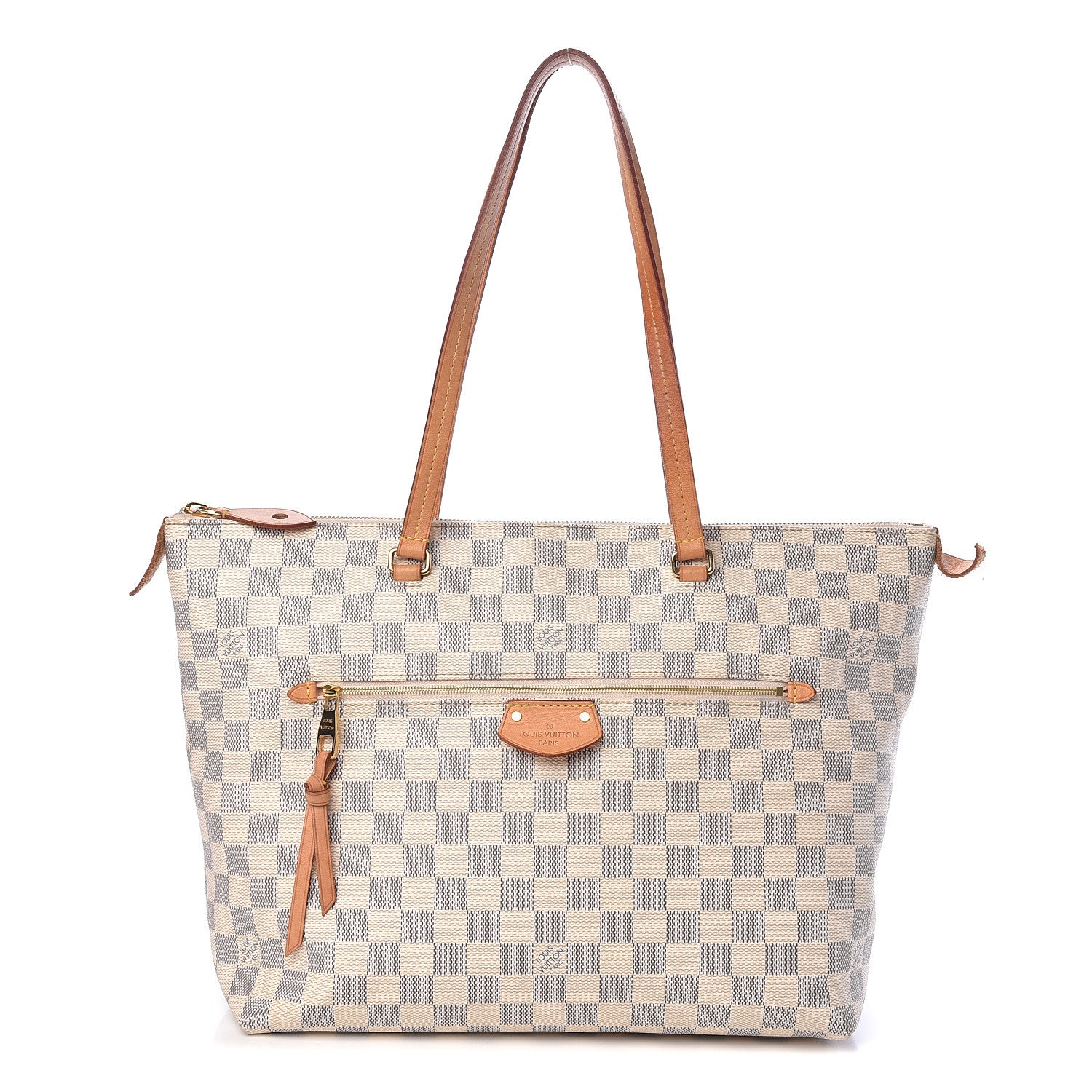 Louis Vuitton Iena Mm White Damier Azur Canvas Tote