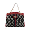 Gucci Tweed GG Monogram Large Rajah Chain Tote Romantic Cherry Black White