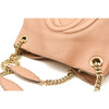 Gucci Pebbled Calfskin Medium Soho Chain Shoulder Bag Camelia