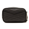 NEW SAINT LAURENT Grain De Poudre Matelasse Monogram Mini Lou Camera Bag Black